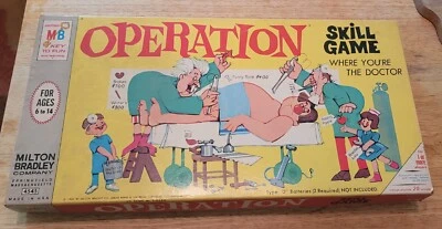 Vintage 1965 Operation Board Game Milton Bradley in Great Shape Missing 2 items - Image 1 of 4