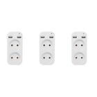 3 Pack White Material 2-position Conversion Socket