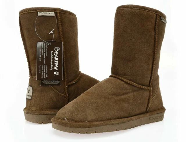 BEARPAW 608 W Emma Short Hickory Womens Casual BOOTS Size 9 M