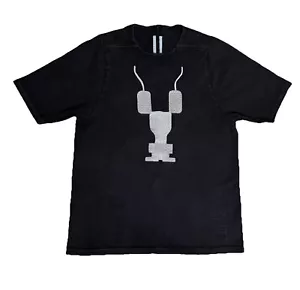 RICK OWENS X DRKSHDW - OVERSIZED SHORT SLEEVE Tshirt Black Sweatshirt Cotton - Picture 1 of 6