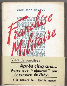 FRANCHISE MILITAIRE Lettres de Guerre de Jean-Max EYLAUD - Picture 1 of 1