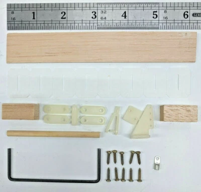 20pc HARDWARE KIT PARTS RC Balsa Model Airplane Control Horn Hinges Linkage - Image 1 of 4