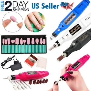 Electric Nail Drill File Portable Acrylic Nail Art Machine Kit Manicure Pedicure - Picture 1 of 49