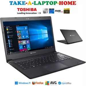 Toshiba A30 Gaming Laptop Windows11 Pro Rapid NMVe SSD 13.3" FHD 1920x1080 - Picture 1 of 11