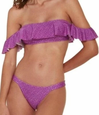 VIX Paula Hermanny Off Shoulder Bandeau Bikini Top Women's Swim Size MEDIUM NEW - Image 1 of 4