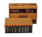 Pack de 60 piles KODAK AA - avec une durée de conservation de 10 ans - alcalines durables