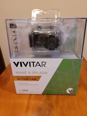Vivitar Full HD Action Camera DVR786HD Blk 1080p HD Waterproof Action Cam Video - Image 1 of 4