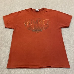 Harley Davidson Shirt Mens Large Six Bends Ft. Meyers Motorcycle Rust Color - Picture 1 of 11