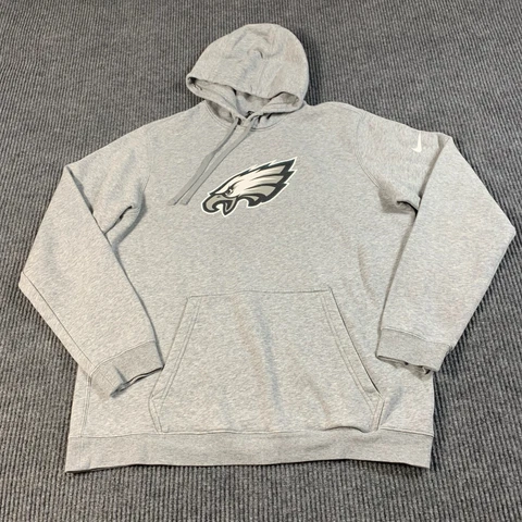 Philadelphia Eagles Nike Hoodie Mens XL Extra Large Gray Swoosh Sweatshirt NFL Cover