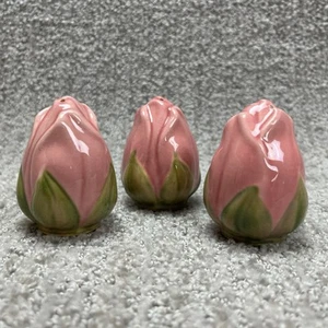 VTG Franciscan Desert Rose Rosebud Salt & Pepper Shakers Set of 3 No Stoppers - Imagen 1 de 12
