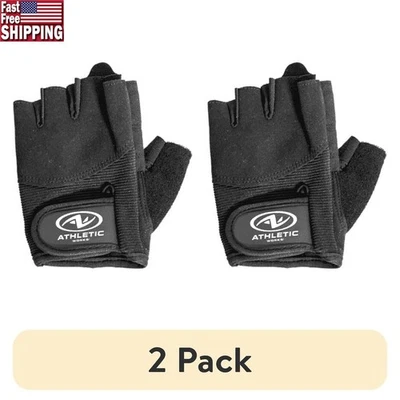 Pacote com 2 luvas de levantamento de peso academia fitness antiderrapante luvas de treinamento meio dedo EUA - Imagem 1 de 4