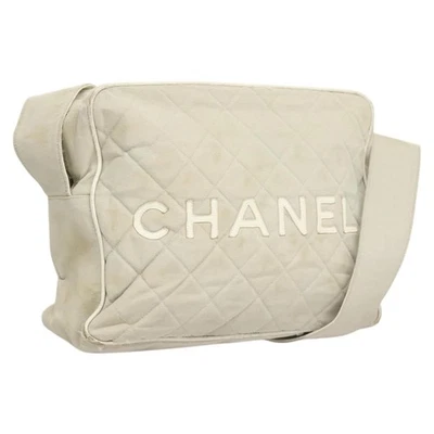 CHANEL Shoulder Bag Canvas Gray Silver CC Auth mr1301 - Image 1 of 4