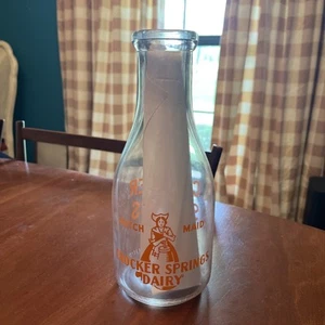 RARE 1948 Crocker Springs Dairy Quart Milk Bottle, Nashville TN - Picture 1 of 11