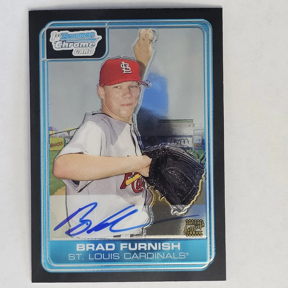 Brad Furnish 2006 Bowman Chrome Draft Rookie Autograph DP79 Cardinals - Image 1 of 2