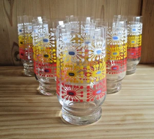 6 DDR Trinkgläser  , 60 er Jahre, bunt - Bild 1 von 2