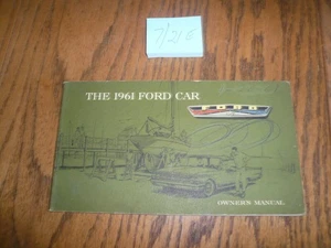 1961 Ford Owner's Manual Vintage - Glove Box - OEM - 7/21E - Picture 1 of 2