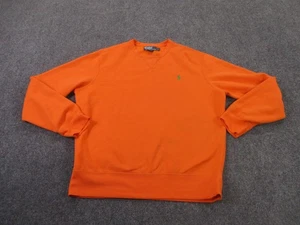 Polo Ralph Lauren Sweatshirt Men L Orange Pullover Logo Outdoors Preppy Sweater - Picture 1 of 9