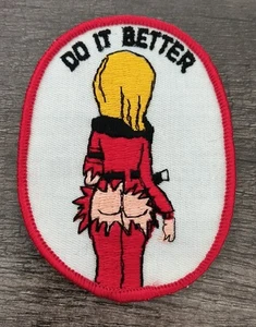 NOS Original Vintage 1970s "Do It Better" Patch Funny Retro Sexy Lady Bare Butt - Picture 1 of 3