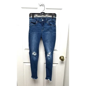 Gap Universal Leggings, Distressed Dark Wash, Cropped Length, Size 27 or 4 - Picture 1 of 3