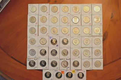 1969-2018 CLAD PROOF Kennedy Half Dollars (no 1970, 2014) - 47 total coins - Image 1 of 4