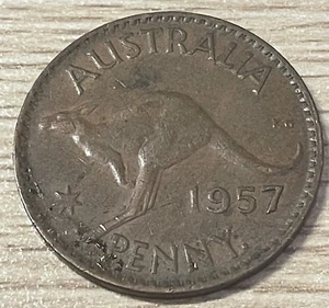1957 Y. Australian Penny Error Coin (#49) - Picture 1 of 2