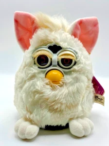 1998 Furby White Snowball Brown Eyes 70-800 No Box Tested works 1st Generation - Bild 1 von 6