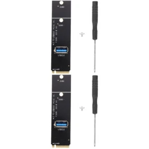Set of 2 Riser-Karte USB-Expander-Hub Zusätzliche USB-Anschlüsse Für Laptops - Afbeelding 1 van 12