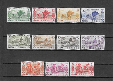 NEW HEBRIDES 1953 SG 68/78 MNH Cat £38 Cover