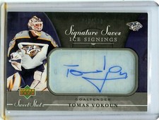  2006-07 Sweet Shot Signature Shots/Saves Ice Signings #SSI-TV Tomas Vokoun /100