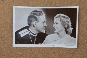 Nelson Eddy & Ilona Massey Real Photograph Postcard xc2 - Foto 1 di 3