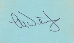 LOWELL WEICKER Signed 3X5 Index Card Senator COA - Picture 1 of 1