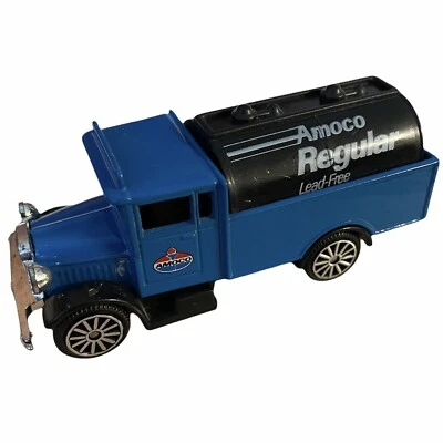 Cameo - Amoco Tanker Truck , Regular Lead Free Gas 1:64 Blue Black - Image 1 of 4