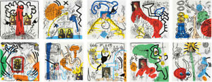 Keith HARING, (1958 - 1990) Complete (10) signed Apocalypse suite 1988