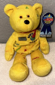 Y2K 2000 Treasure Champs Dancin Dawn Countdown Critters Bär Plüsch Sitzsack 0631 - Bild 1 von 16