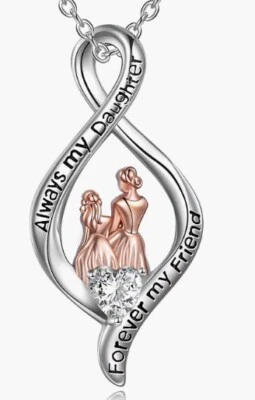 925 Argento Placcato Gioielli Abbraccia Madre Mamma Cuore Lucido Ciondolo Regalo - Immagine 1 di 4