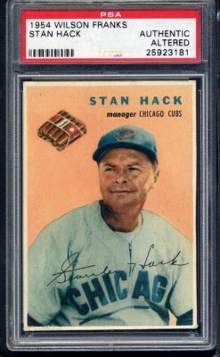 1954 Wilson Franks Stan Hack Manager Chicago Cubs Authentic Altered #25923181 - Image 1 of 2