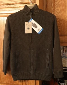 Boston Traders Forest Night Heather Lined Sweater Jacket Boys LG 14-16 - Picture 1 of 5