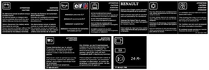 Renault Safrane Aufkleber Motorraum - Bild 1 von 7