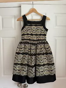 Belle Badgley Mischka Black/Gold Dress for Girls Size 14 Excellent Condition! - Picture 1 of 6