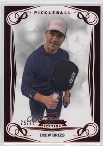 2023 Leaf Pickleball Premier Edition Red Foil /25 Drew Brees #3