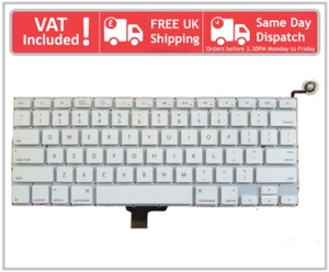 Apple MacBook Unibody A1342 13" Keyboard US Layout Power Button without Frame - Picture 1 of 3