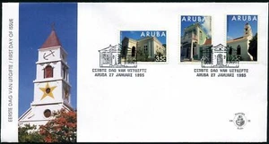 Aruba 113-115 FDC.Michel 151-153. Architektonische Wahrzeichen 1994. Kirche, Residenz. - Bild 1 von 1