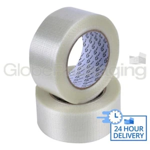 36 Rotoli NASTRO RINFORZATO A TRAMA INCROCIATA FORTE 50mm x 50M - Foto 1 di 6