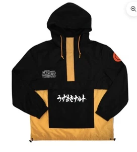 Atsuko Shuriken Naruto Black Anorak Windbreaker Size XL New With Tags - Picture 1 of 7
