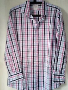MENS SIZE L LONG SLEEVE CHECK SHIRT by T.M.LEWIN - Picture 1 of 6