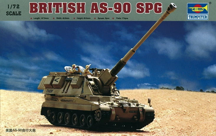 Trumpeter 07221 - 1:72 Britannique AS-90 Automoteur Usine Howitzer - Neuf - Photo 1/1