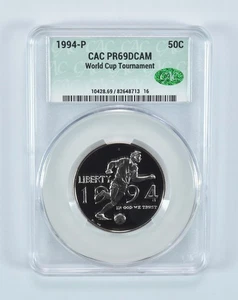 1994-P World Cup Soccer Commemorative Half Dollar PR69 DCAM CAC CACg *1039 - Picture 1 of 5