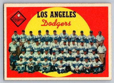 1959 Topps #457 Dodgers Team Card / Sixth Series Checklist: 430-495 - Image 1 of 3