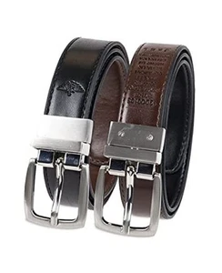 Boy’s Big Reversible Two-In-One Dress and Casual Belts Medium Brown/Black - Picture 1 of 7