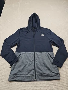 The North Face Sweatshirt Womens Large Blue Full Zip Hooded Performance Active - Picture 1 of 7